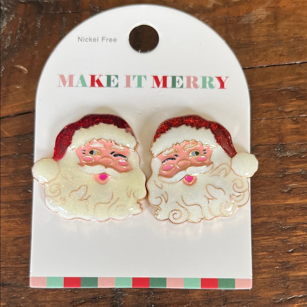 Santa earrings